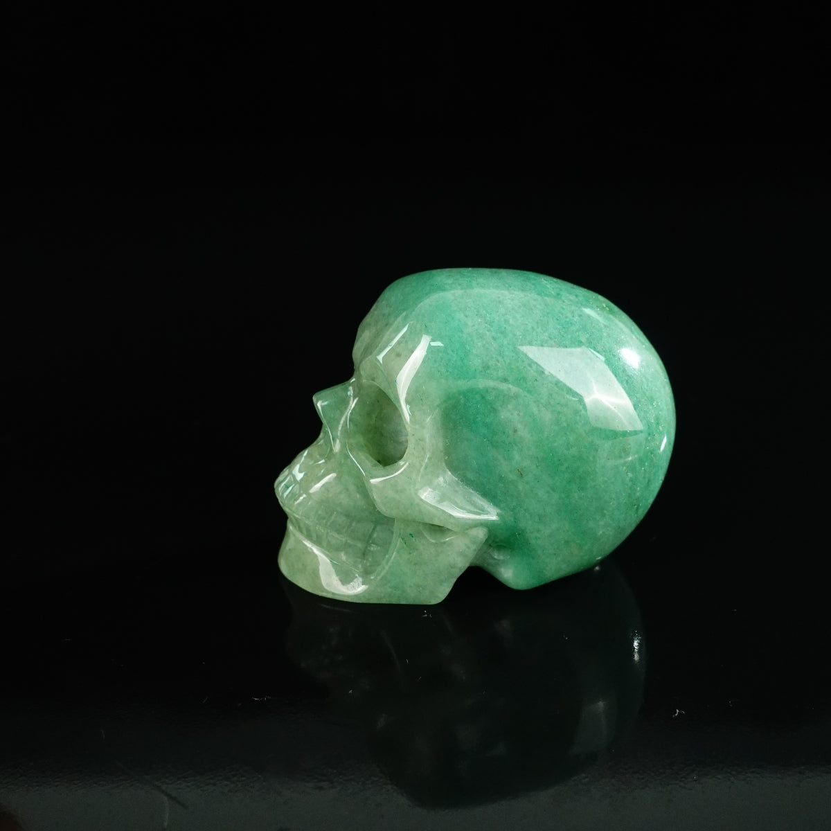 2.2" Green Aventurine Crystal Skull Carving - Unique Piece #GA03