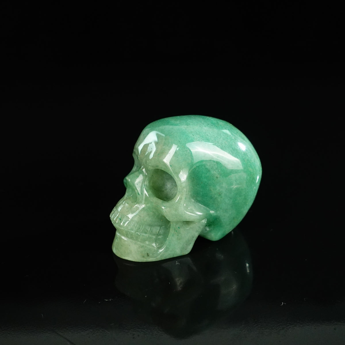 2.2" Green Aventurine Crystal Skull Carving - Unique Piece #GA03