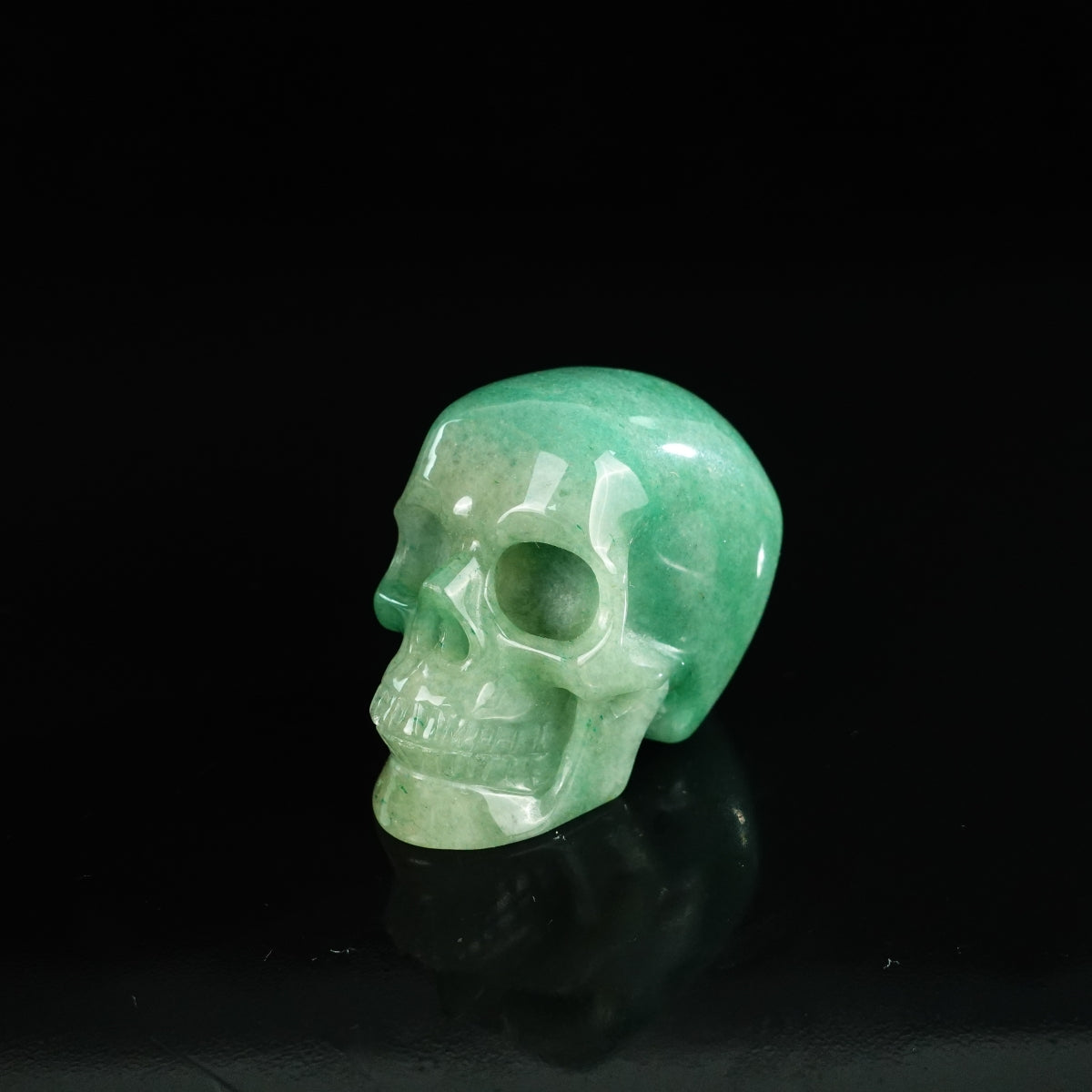 2.2" Green Aventurine Crystal Skull Carving - Unique Piece #GA03