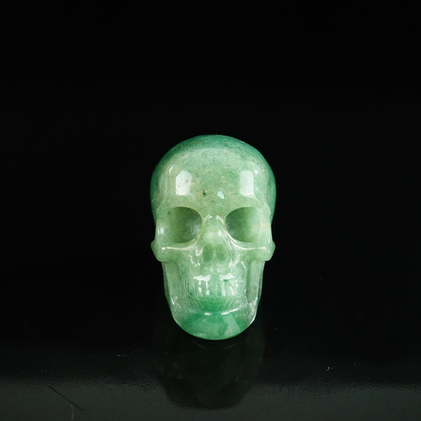 2.2" Green Aventurine Crystal Skull Carving - Unique Piece #GA04