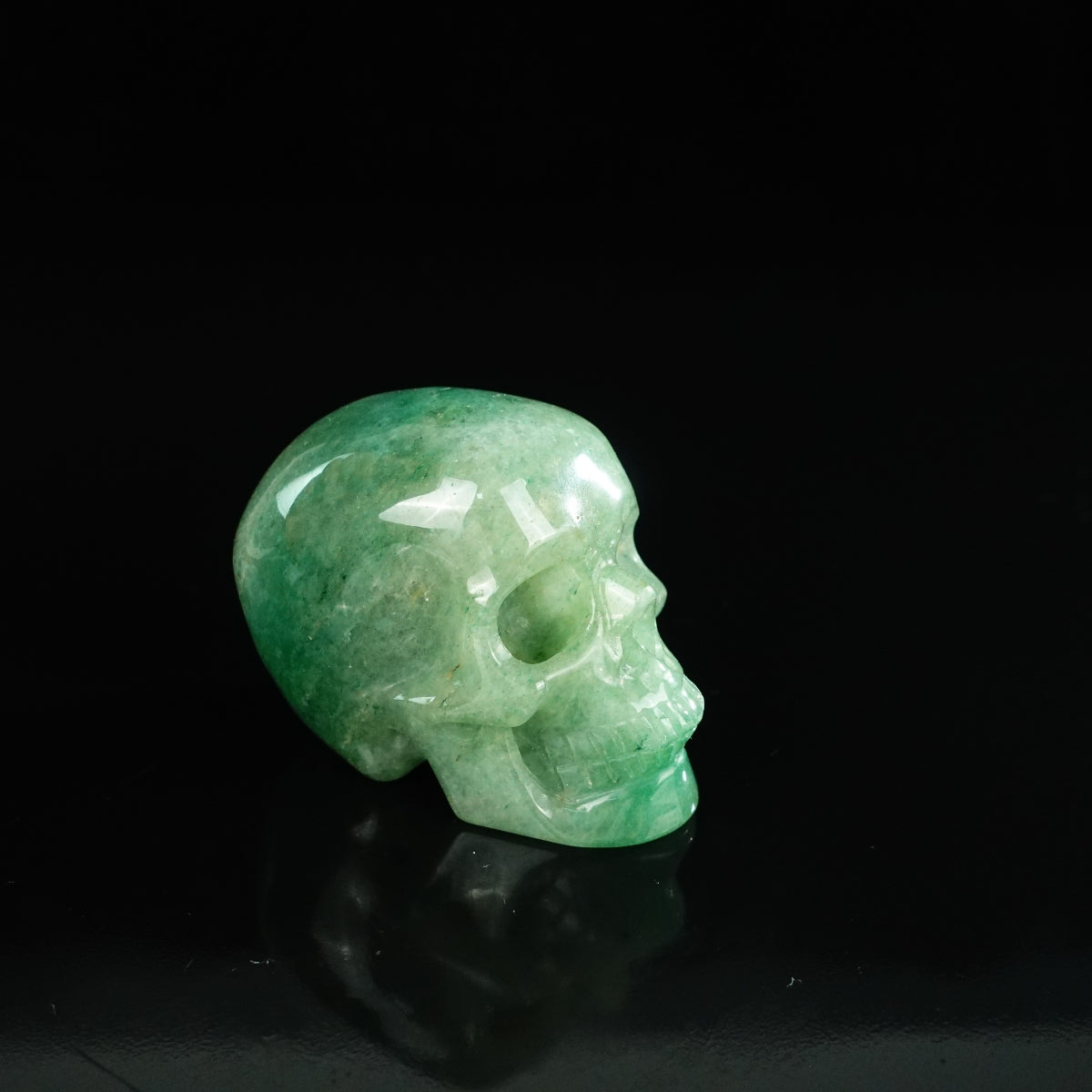 2.2" Green Aventurine Crystal Skull Carving - Unique Piece #GA04