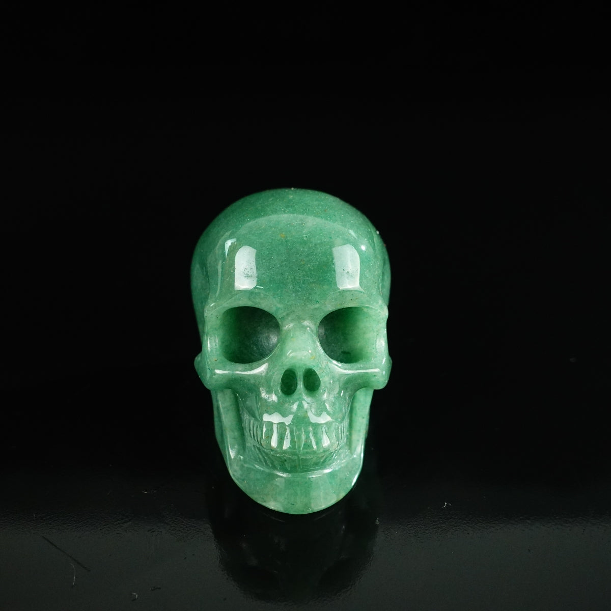 2.2" Green Aventurine Crystal Skull Carving - Unique Piece #GA05