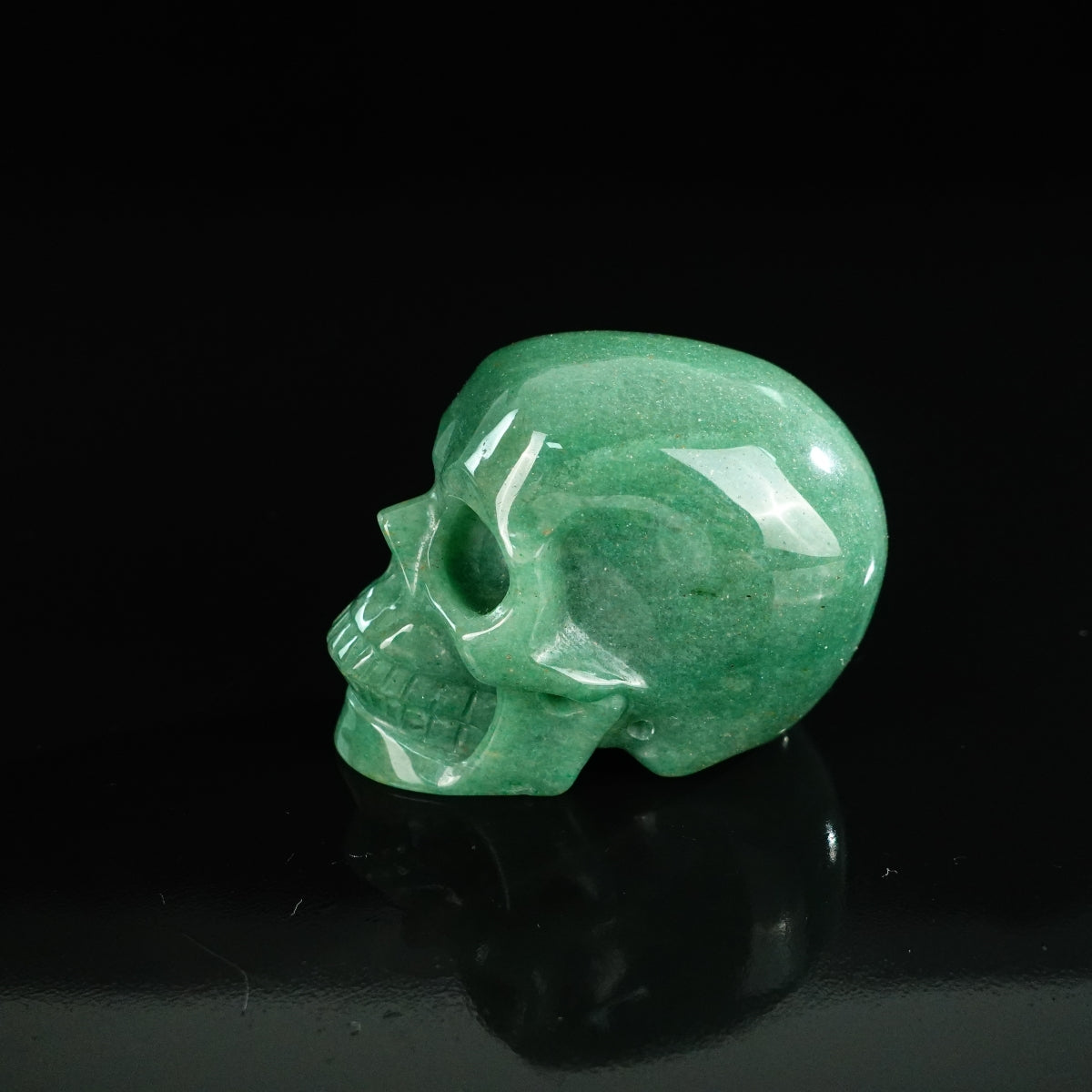 2.2" Green Aventurine Crystal Skull Carving - Unique Piece #GA05