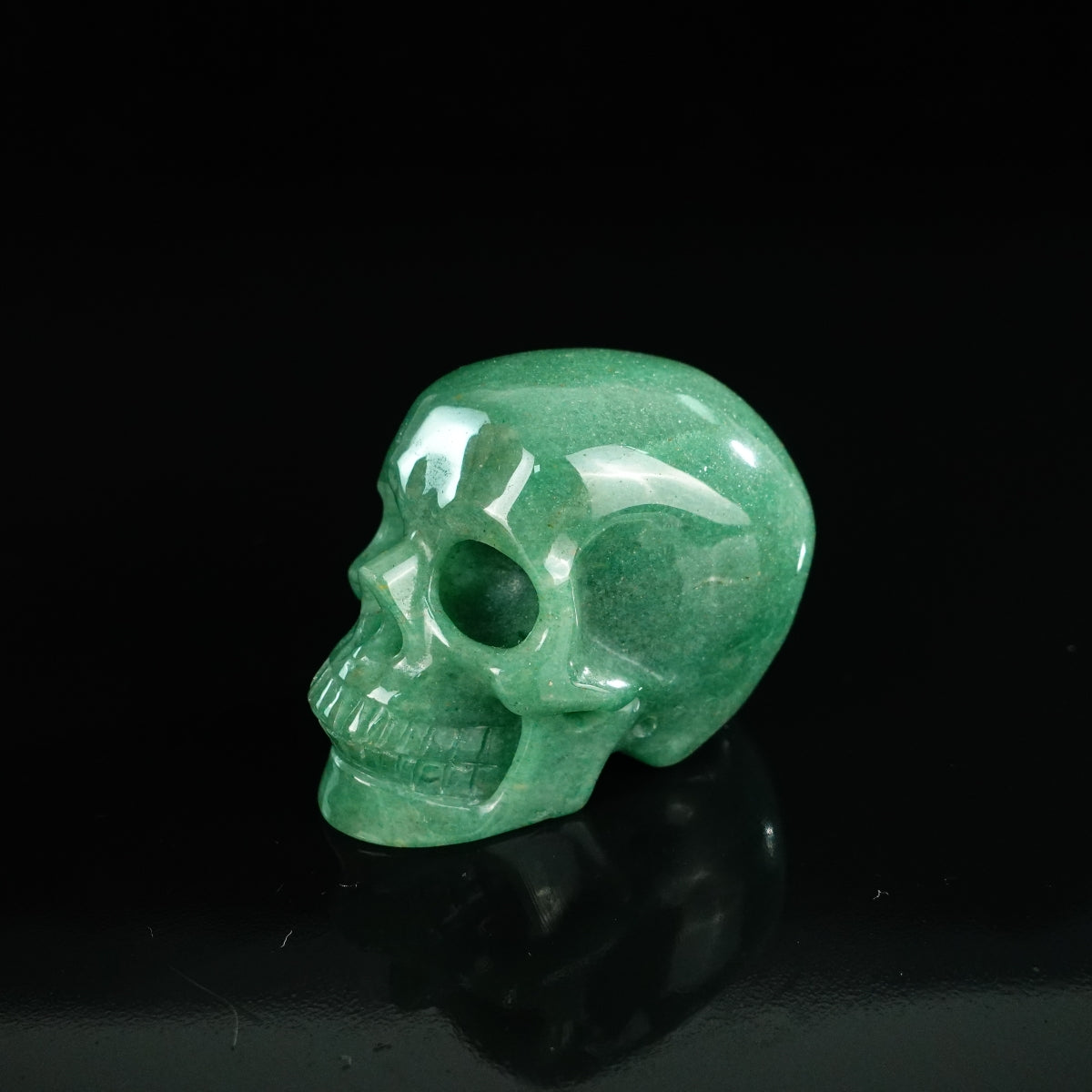 2.2" Green Aventurine Crystal Skull Carving - Unique Piece #GA05