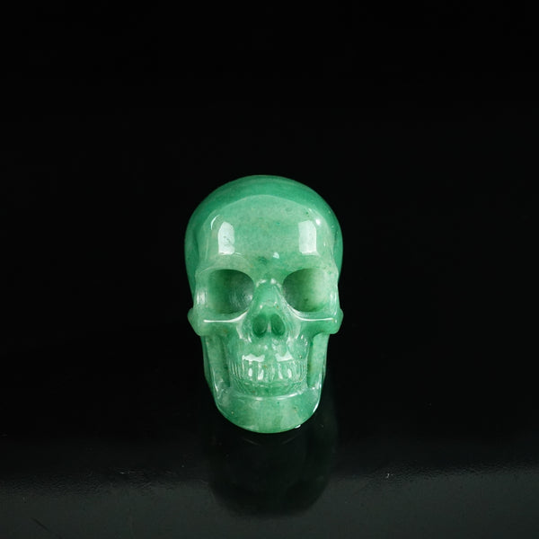 2.2" Green Aventurine Crystal Skull Carving - Unique Piece #GA06