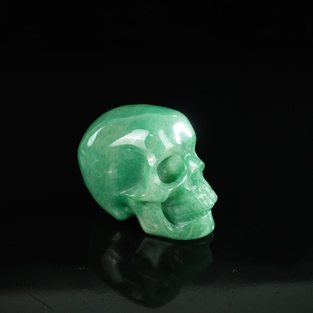 2.2" Green Aventurine Crystal Skull Carving - Unique Piece #GA06