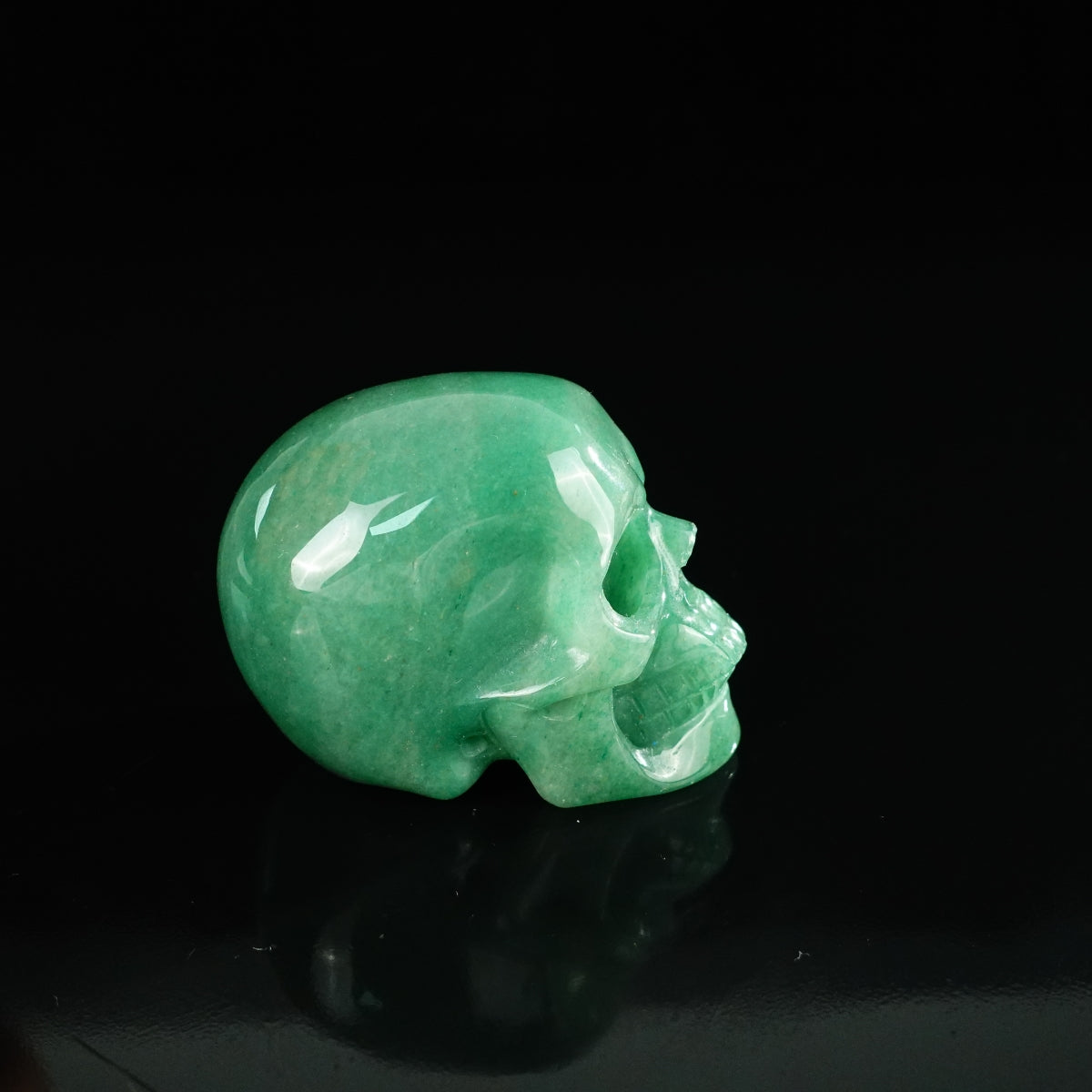 2.2" Green Aventurine Crystal Skull Carving - Unique Piece #GA06