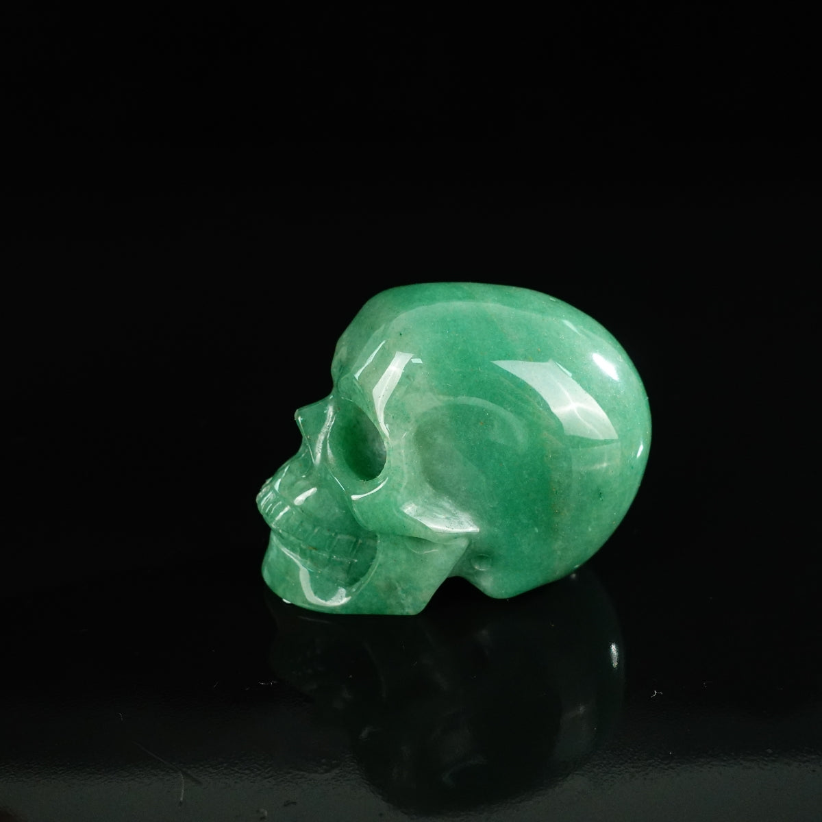 2.2" Green Aventurine Crystal Skull Carving - Unique Piece #GA06