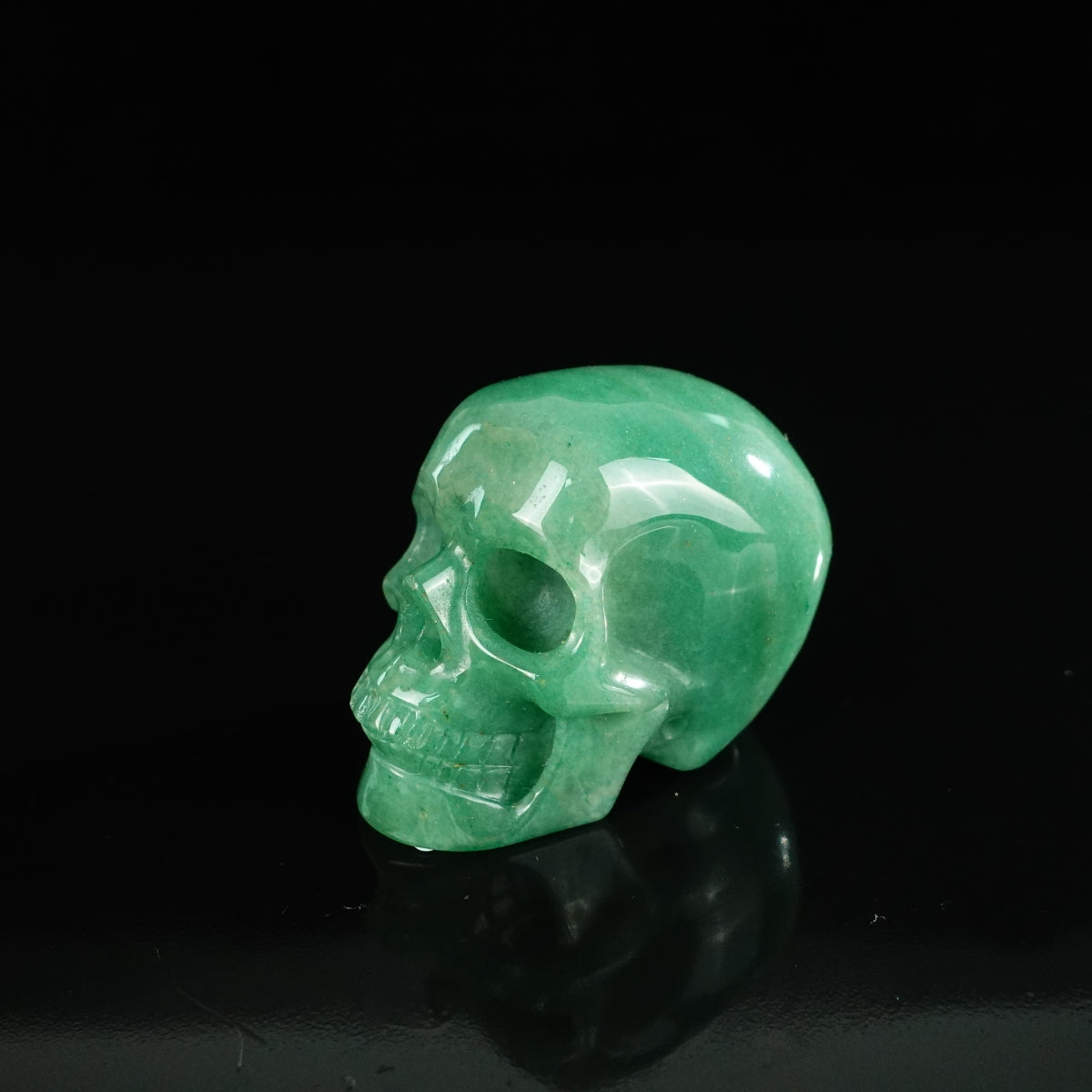 2.2" Green Aventurine Crystal Skull Carving - Unique Piece #GA06