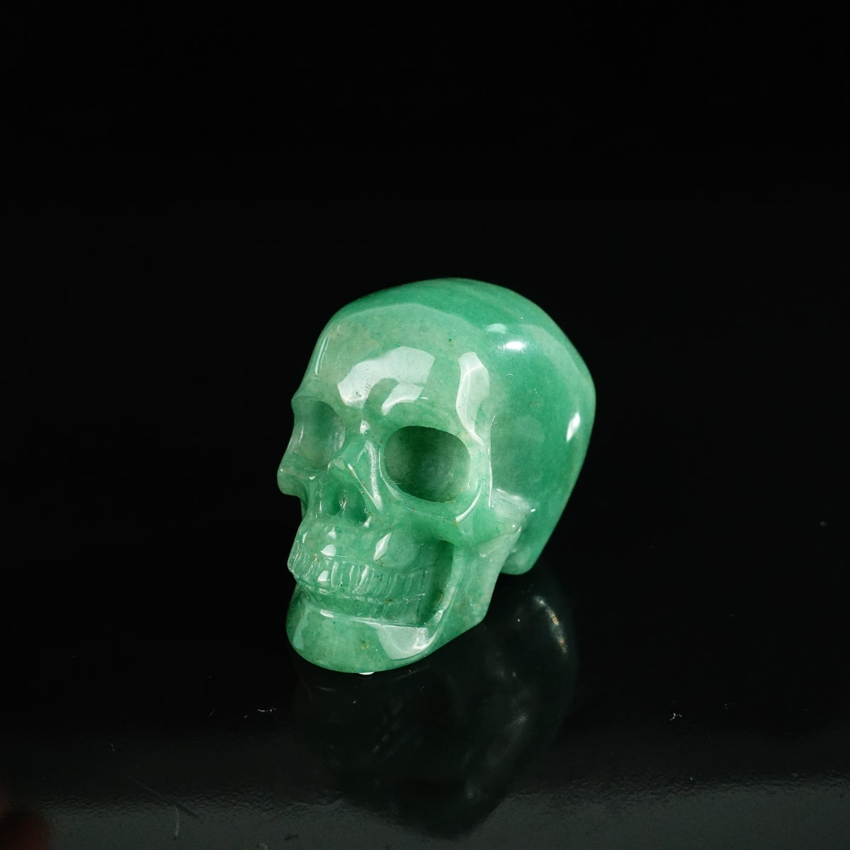 2.2" Green Aventurine Crystal Skull Carving - Unique Piece #GA06