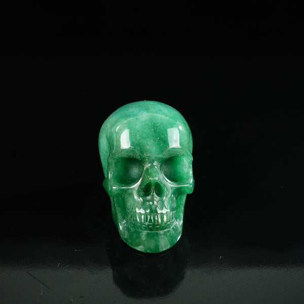 2.2" Green Aventurine Crystal Skull Carving - Unique Piece #GA07