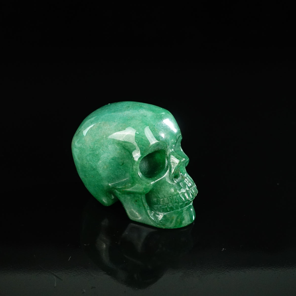 2.2" Green Aventurine Crystal Skull Carving - Unique Piece #GA07
