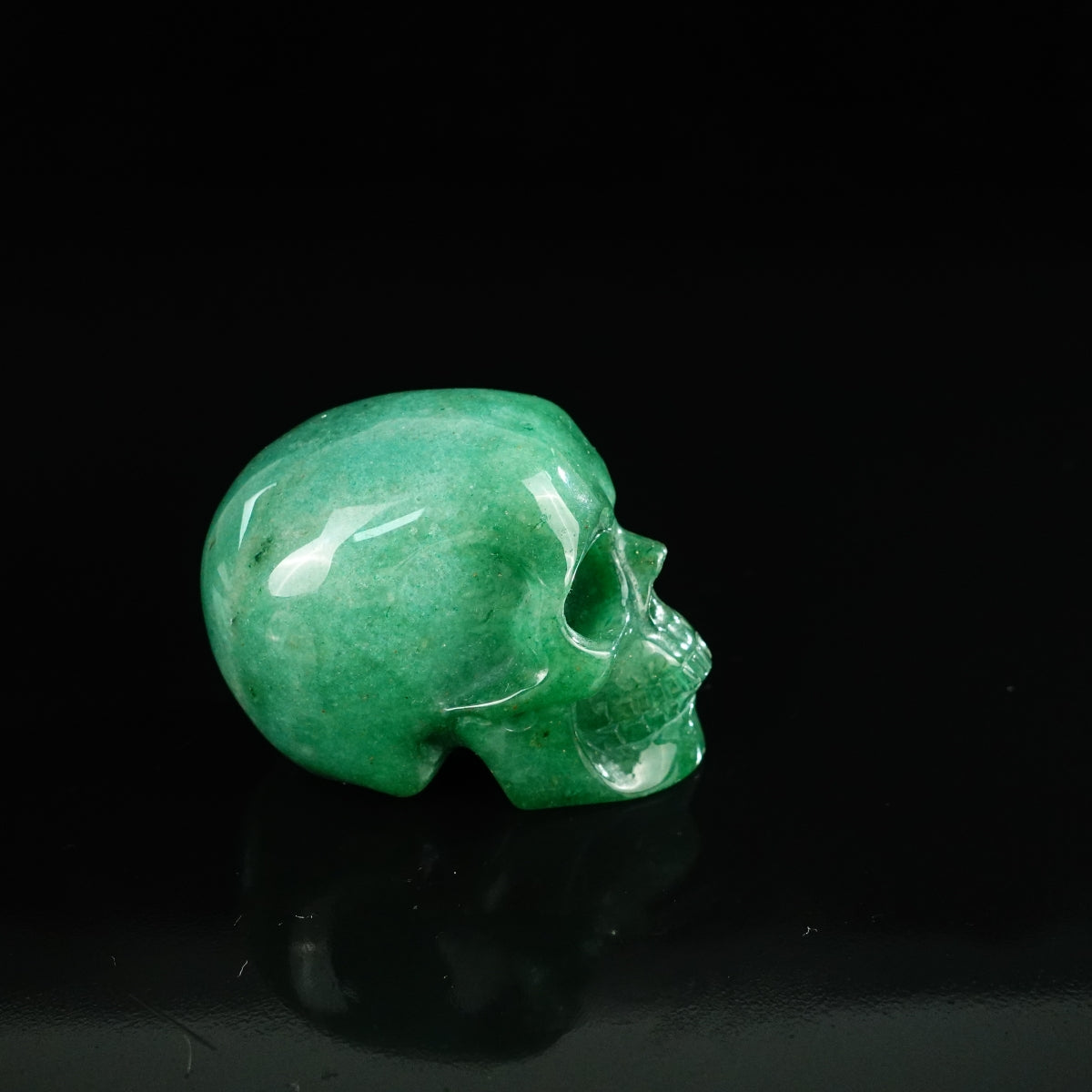 2.2" Green Aventurine Crystal Skull Carving - Unique Piece #GA07