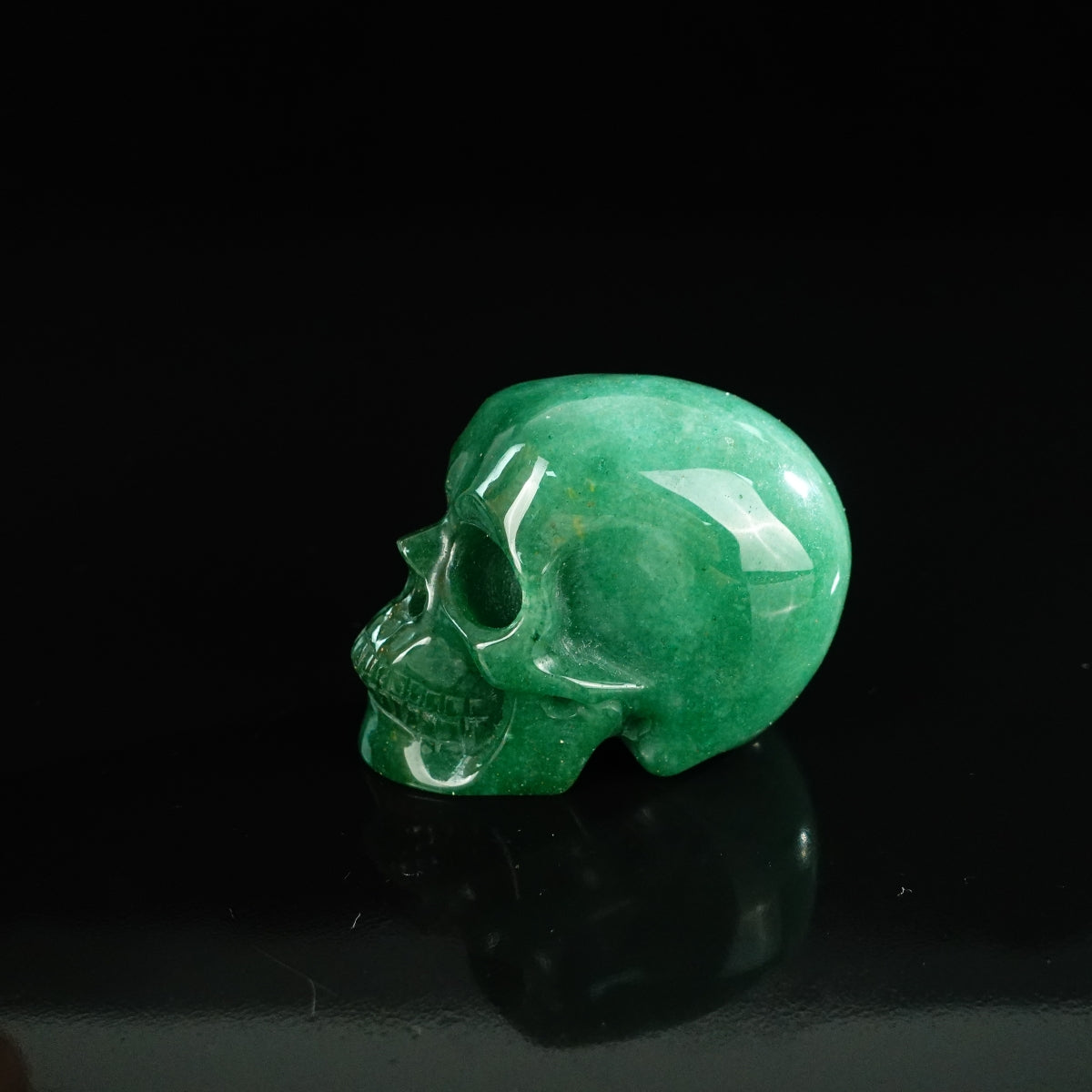 2.2" Green Aventurine Crystal Skull Carving - Unique Piece #GA07