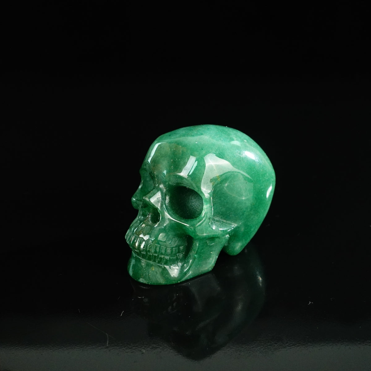 2.2" Green Aventurine Crystal Skull Carving - Unique Piece #GA07