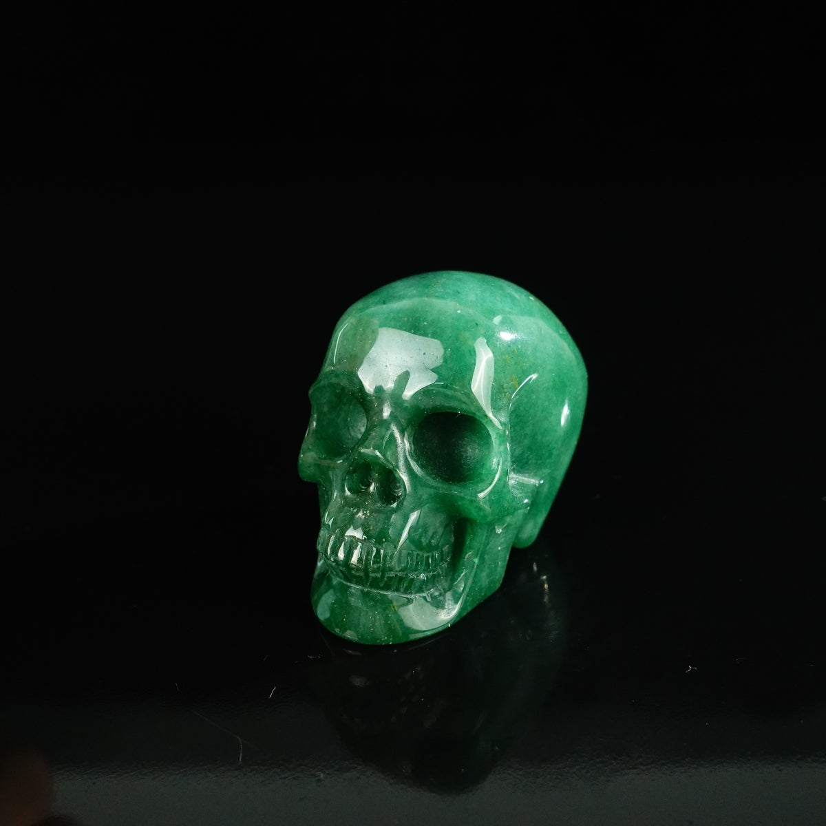 2.2" Green Aventurine Crystal Skull Carving - Unique Piece #GA07