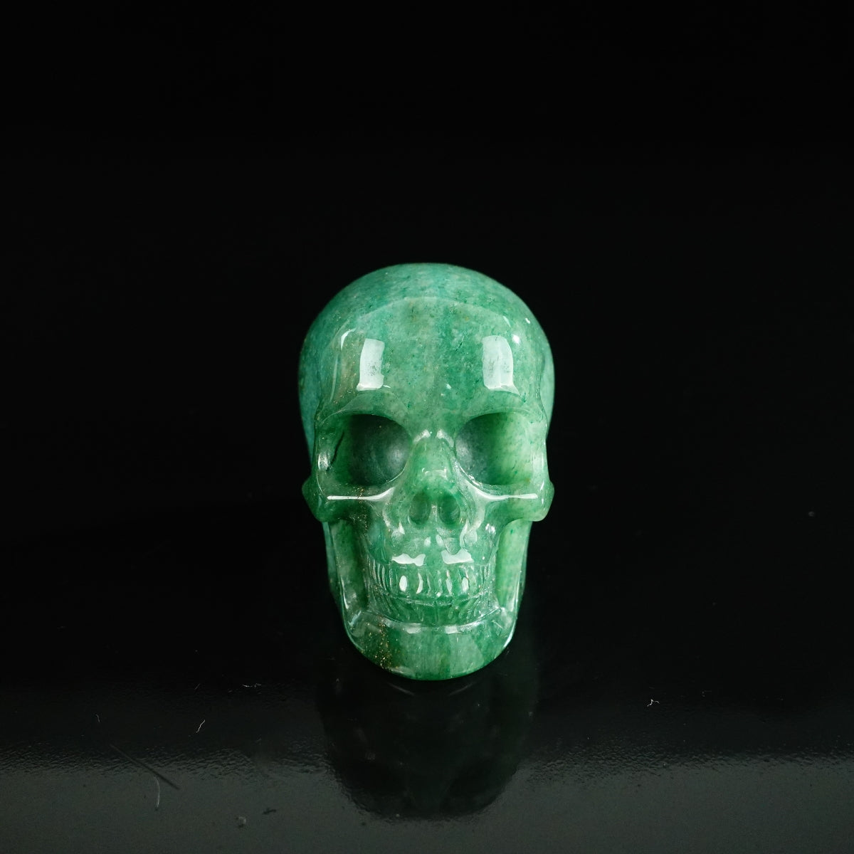2.2" Green Aventurine Crystal Skull Carving - Unique Piece #GA08