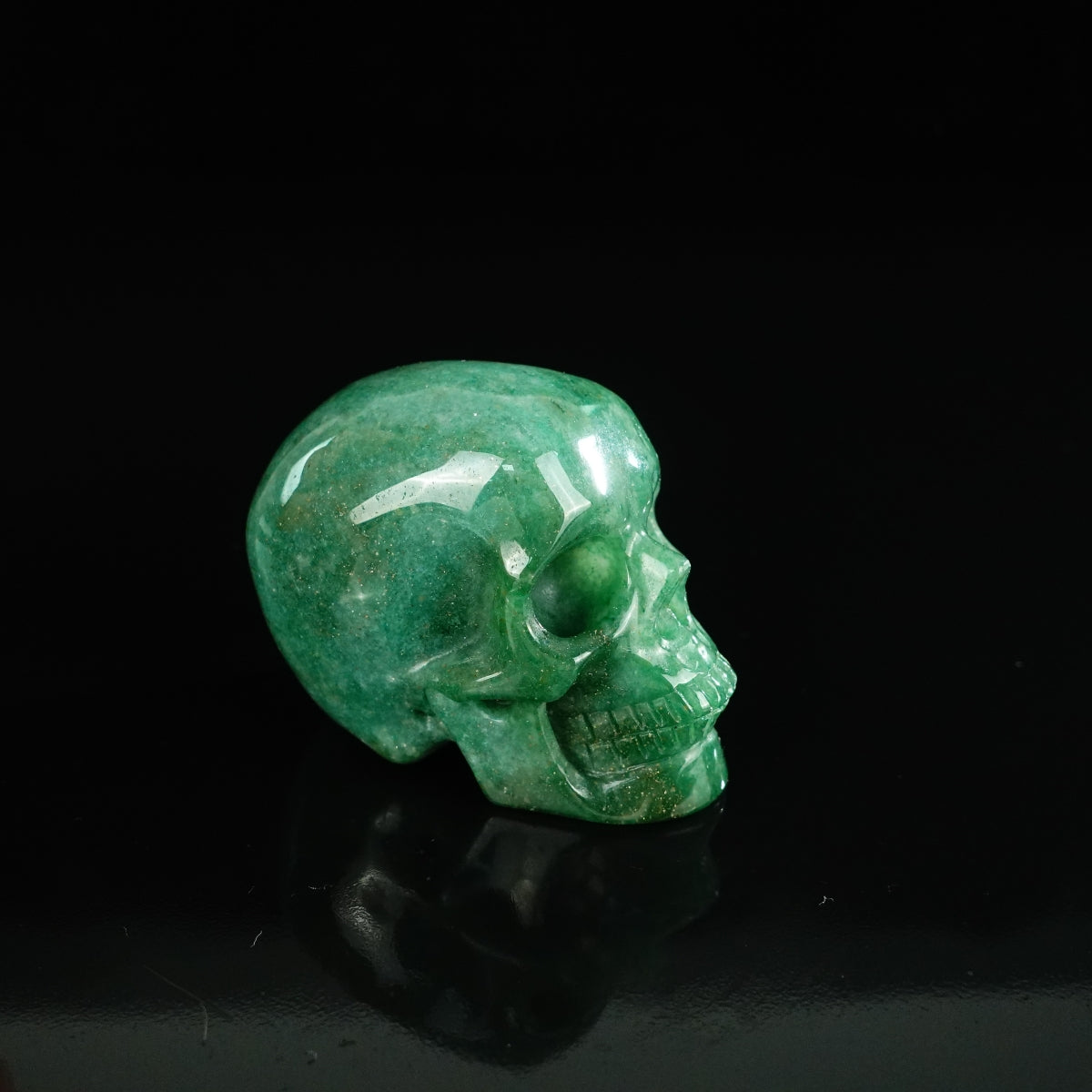2.2" Green Aventurine Crystal Skull Carving - Unique Piece #GA08