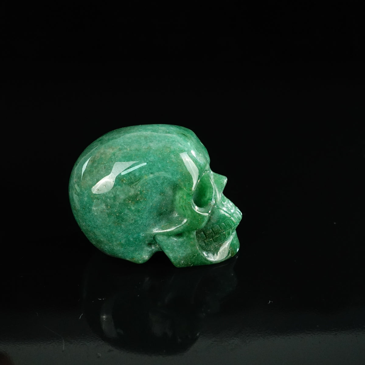 2.2" Green Aventurine Crystal Skull Carving - Unique Piece #GA08