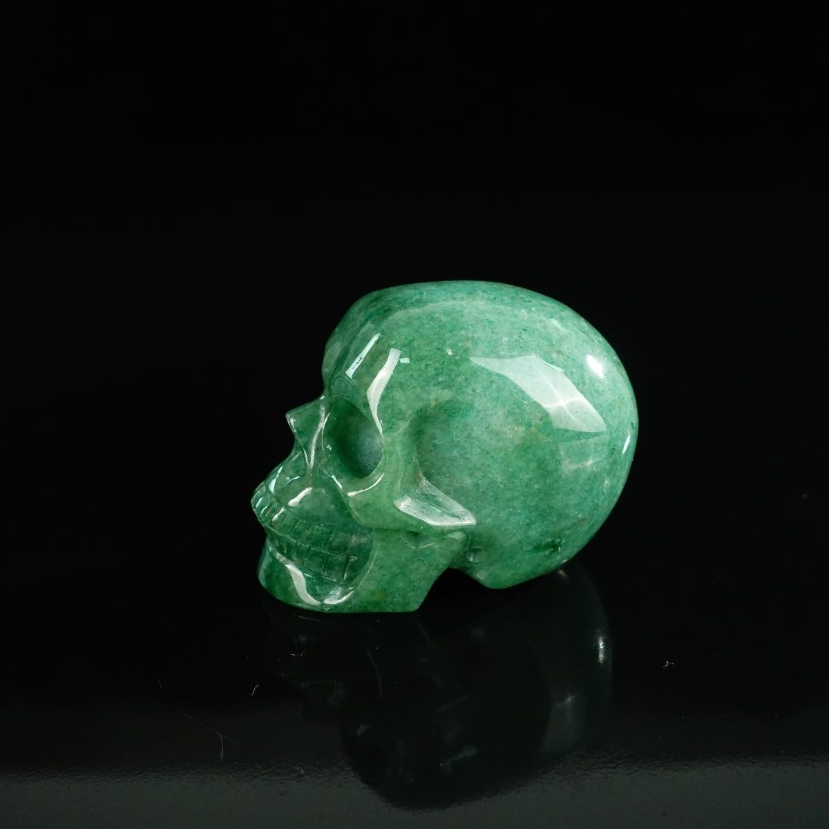 2.2" Green Aventurine Crystal Skull Carving - Unique Piece #GA08
