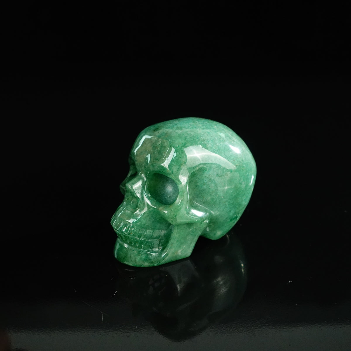 2.2" Green Aventurine Crystal Skull Carving - Unique Piece #GA08