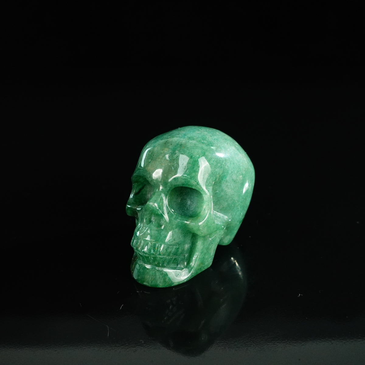 2.2" Green Aventurine Crystal Skull Carving - Unique Piece #GA08