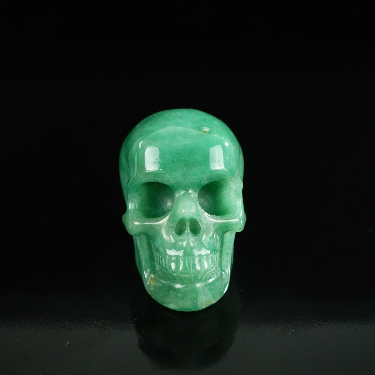 2.2" Green Aventurine Crystal Skull Carving - Unique Piece #GA09