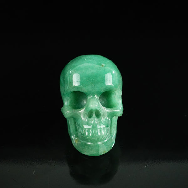 2.2" Green Aventurine Crystal Skull Carving - Unique Piece #GA09