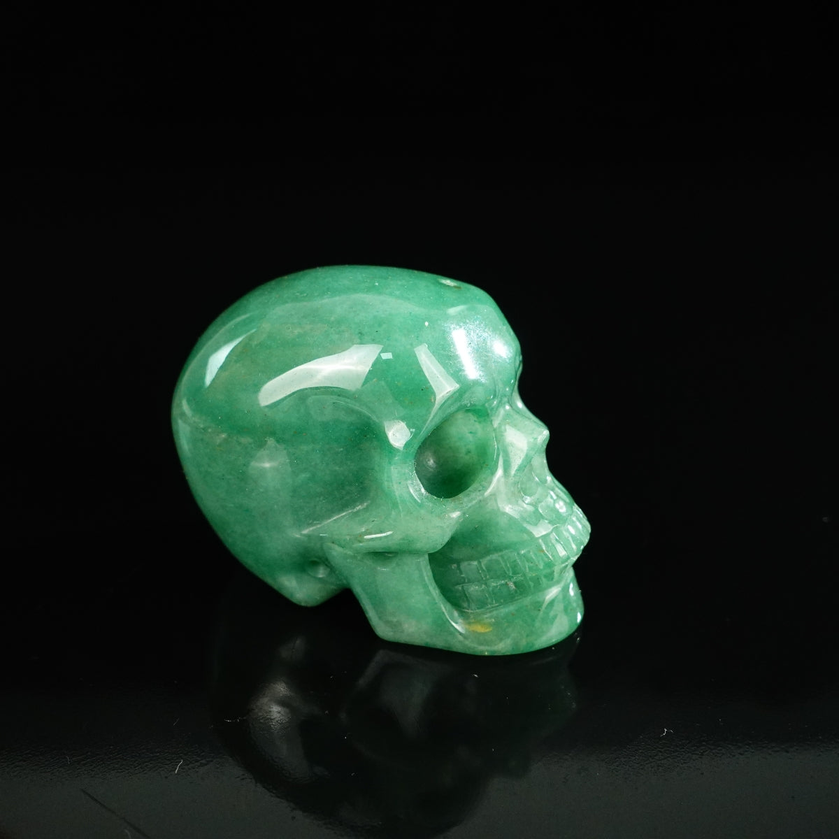 2.2" Green Aventurine Crystal Skull Carving - Unique Piece #GA09