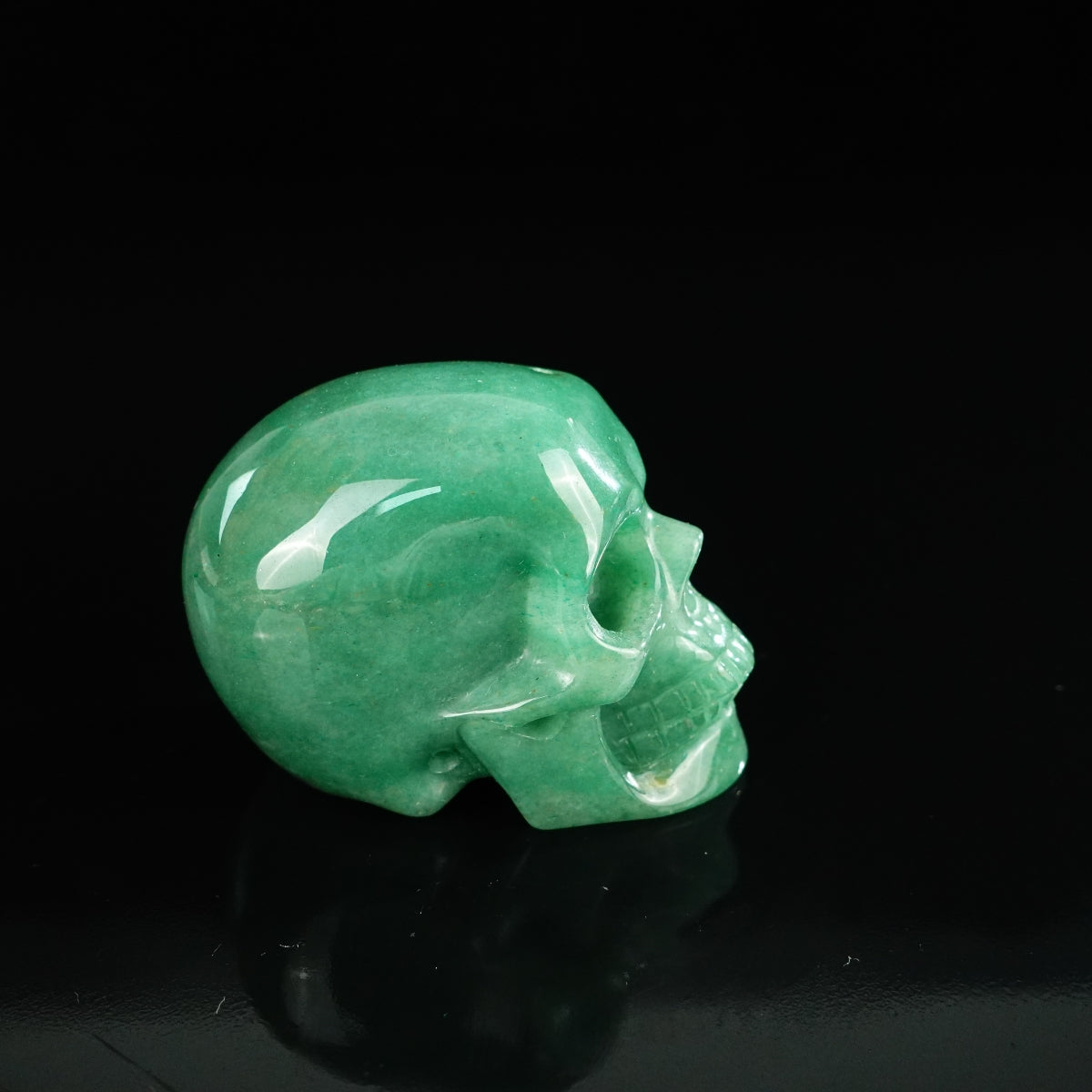 2.2" Green Aventurine Crystal Skull Carving - Unique Piece #GA09