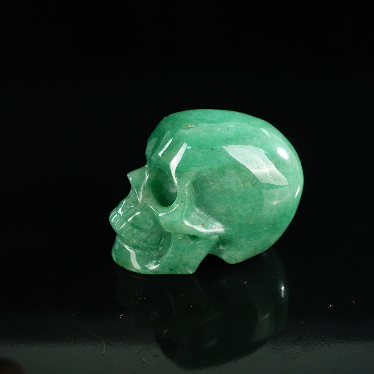 2.2" Green Aventurine Crystal Skull Carving - Unique Piece #GA09