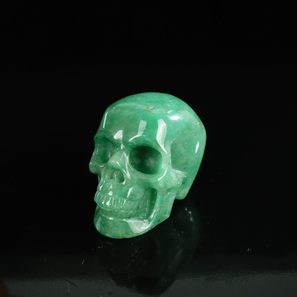 2.2" Green Aventurine Crystal Skull Carving - Unique Piece #GA09