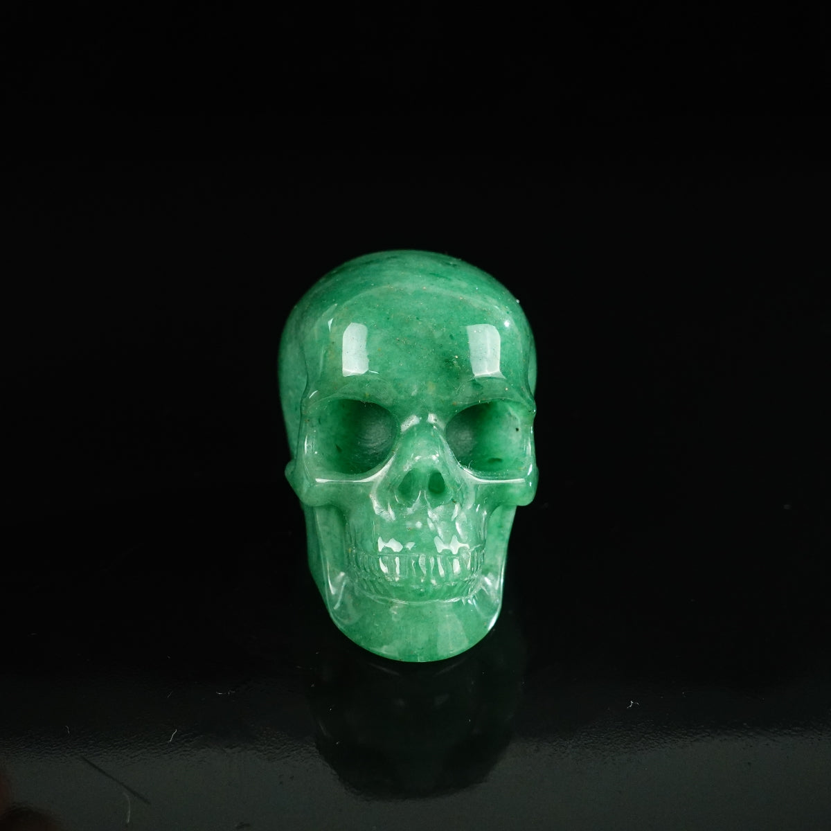 2.2" Green Aventurine Crystal Skull Carving - Unique Piece #GA10