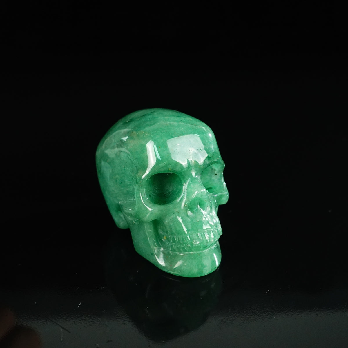 2.2" Green Aventurine Crystal Skull Carving - Unique Piece #GA10