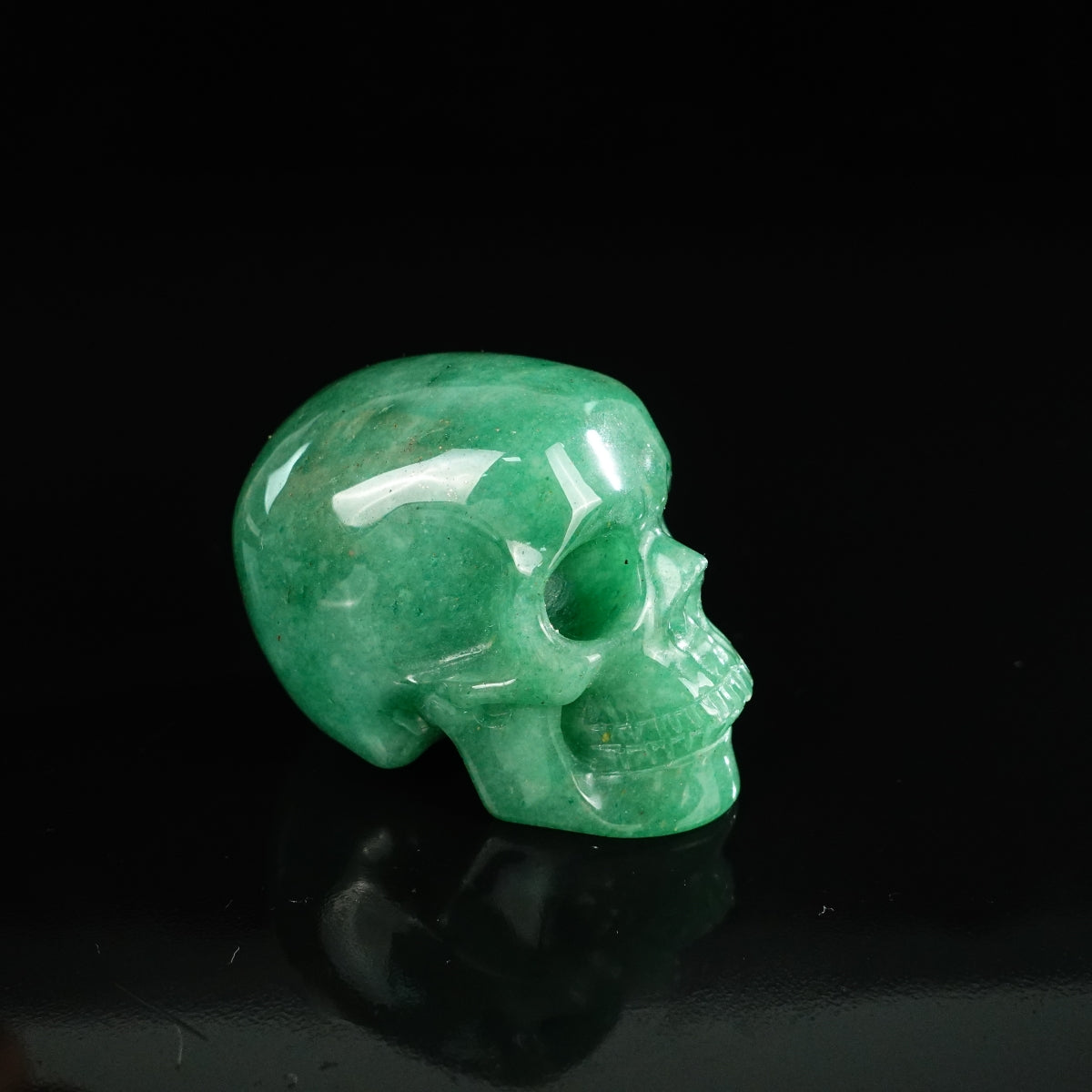 2.2" Green Aventurine Crystal Skull Carving - Unique Piece #GA10