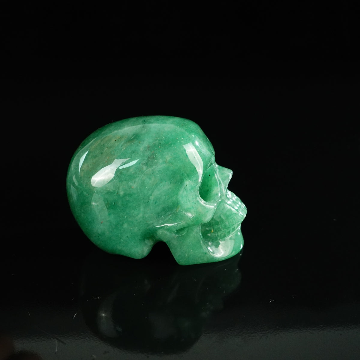 2.2" Green Aventurine Crystal Skull Carving - Unique Piece #GA10
