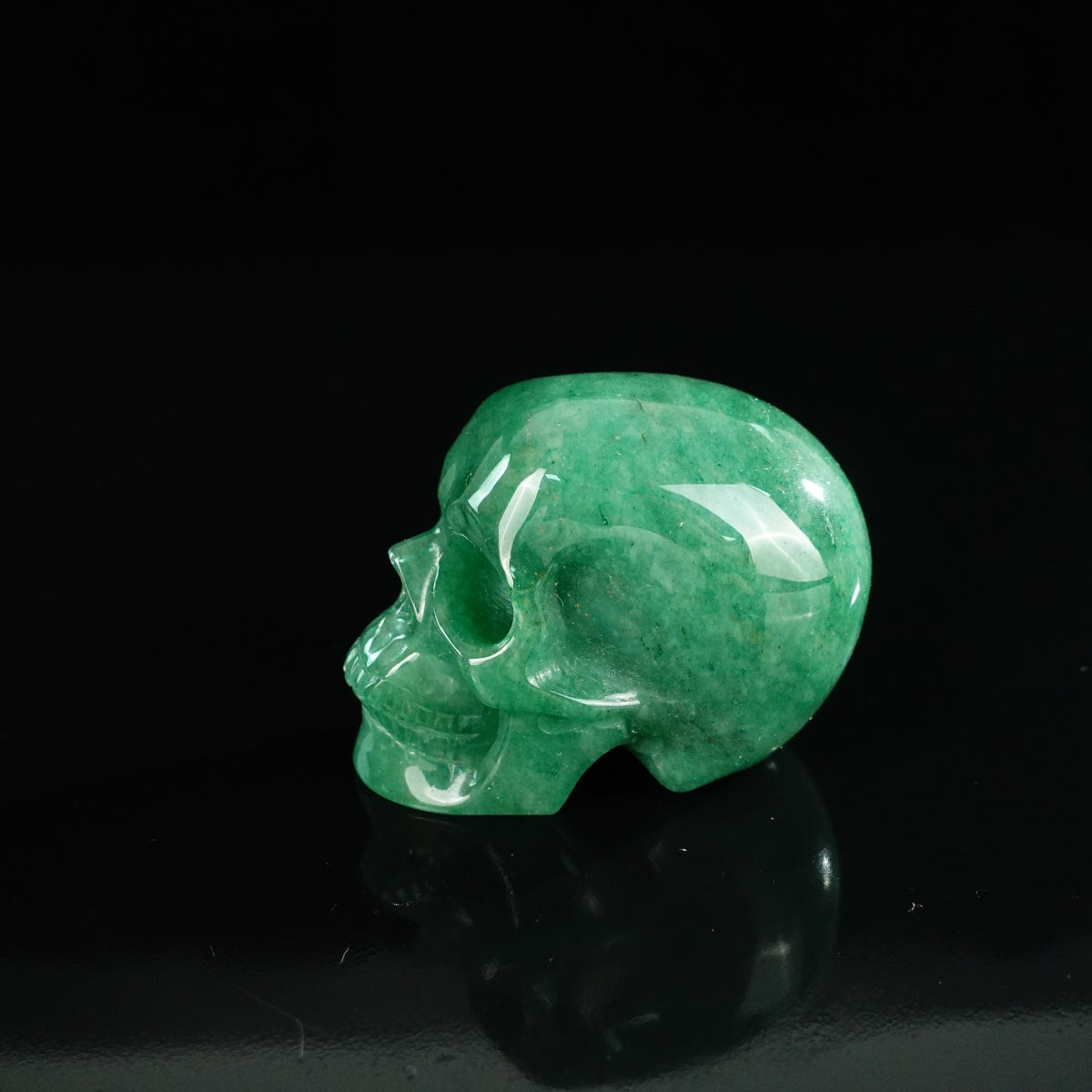 2.2" Green Aventurine Crystal Skull Carving - Unique Piece #GA10