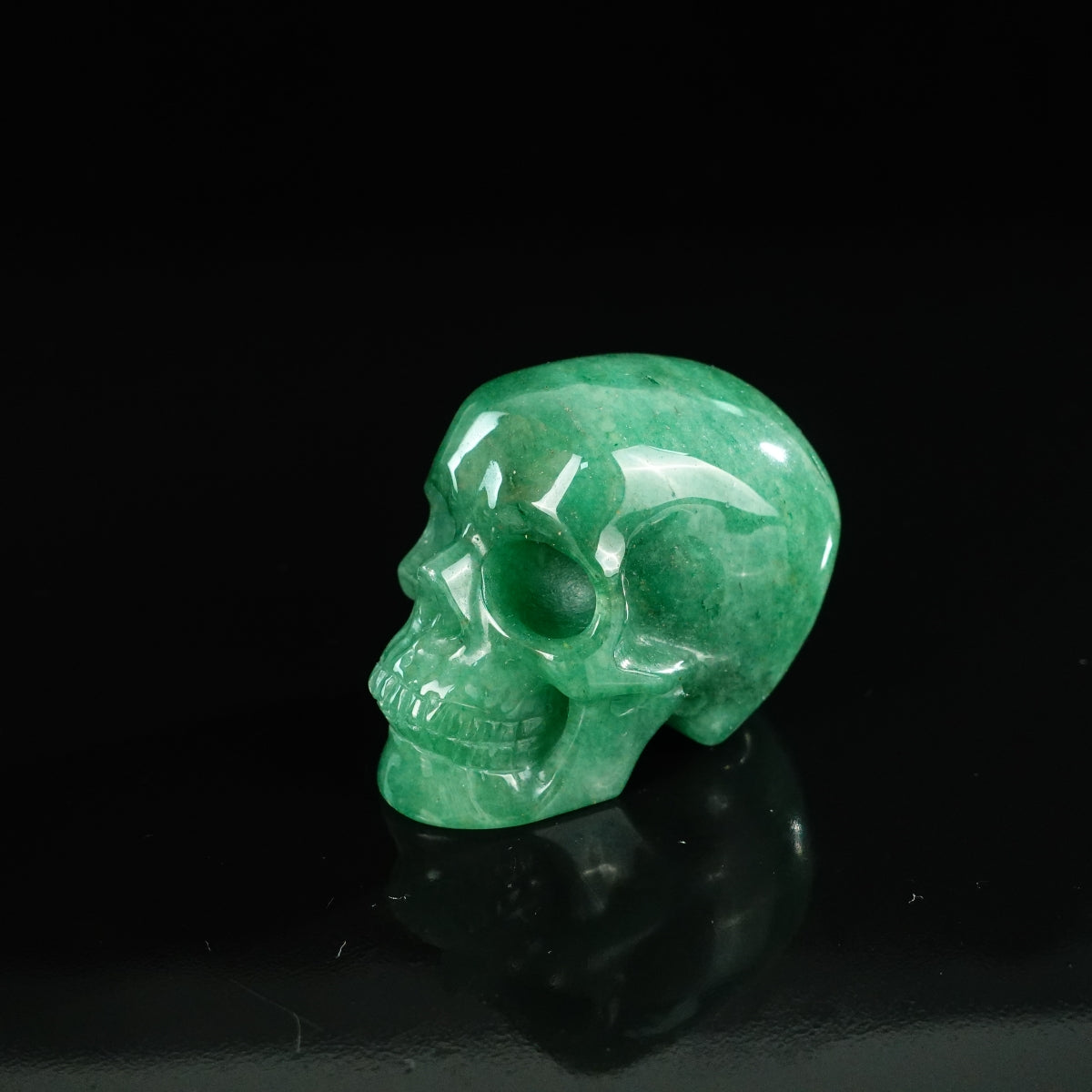 2.2" Green Aventurine Crystal Skull Carving - Unique Piece #GA10
