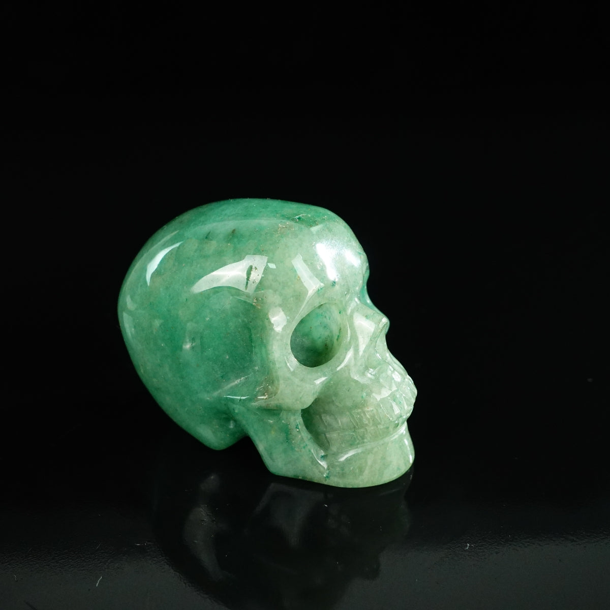 2.2" Green Aventurine Crystal Skull Carving - Unique Piece #GA11