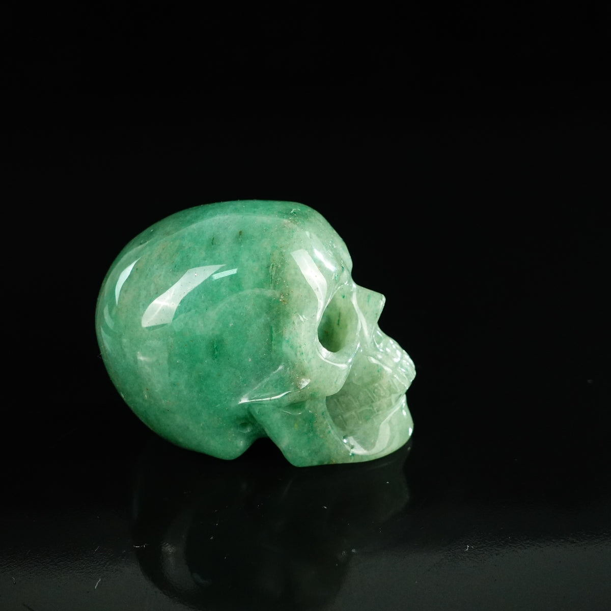 2.2" Green Aventurine Crystal Skull Carving - Unique Piece #GA11