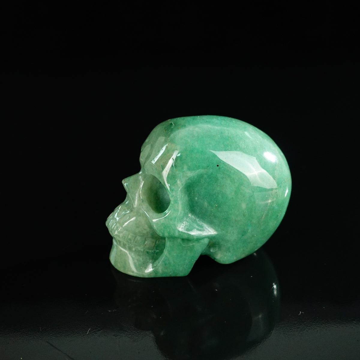 2.2" Green Aventurine Crystal Skull Carving - Unique Piece #GA11