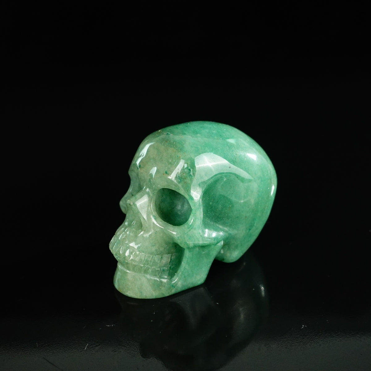 2.2" Green Aventurine Crystal Skull Carving - Unique Piece #GA11