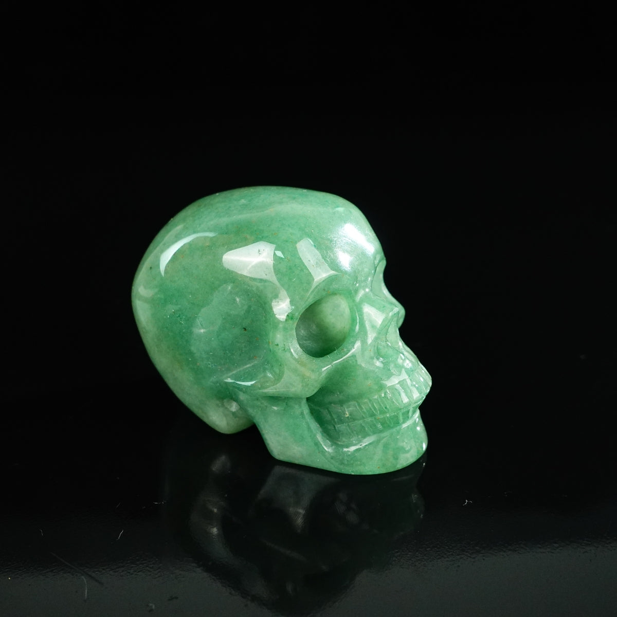 2.2" Green Aventurine Crystal Skull Carving - Unique Piece #GA12