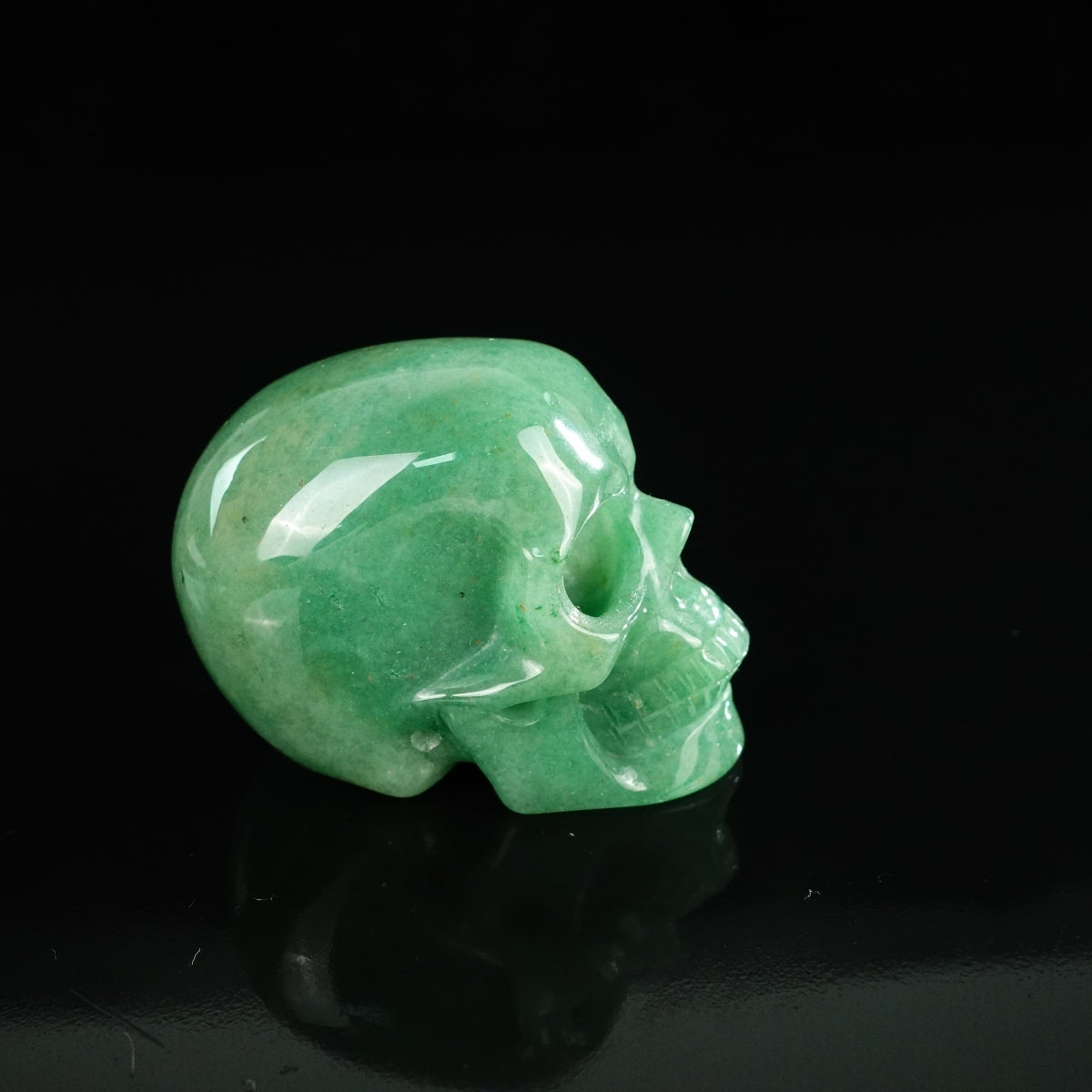 2.2" Green Aventurine Crystal Skull Carving - Unique Piece #GA12