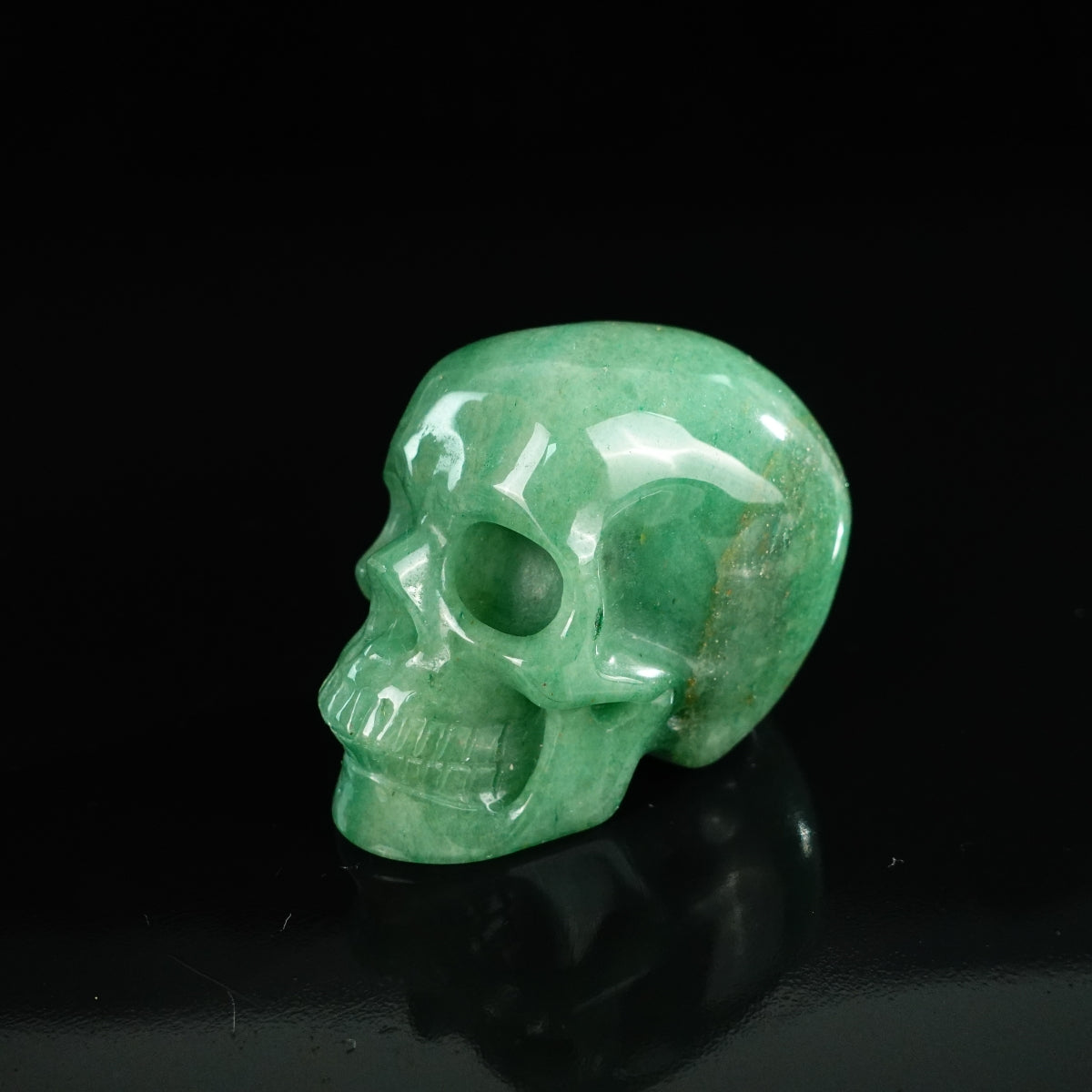 2.2" Green Aventurine Crystal Skull Carving - Unique Piece #GA12