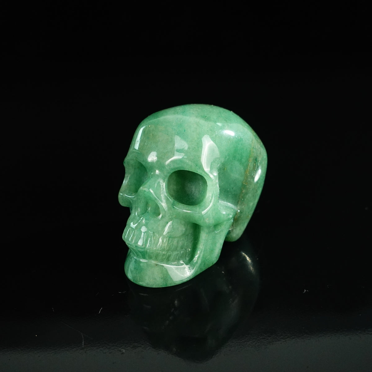 2.2" Green Aventurine Crystal Skull Carving - Unique Piece #GA12