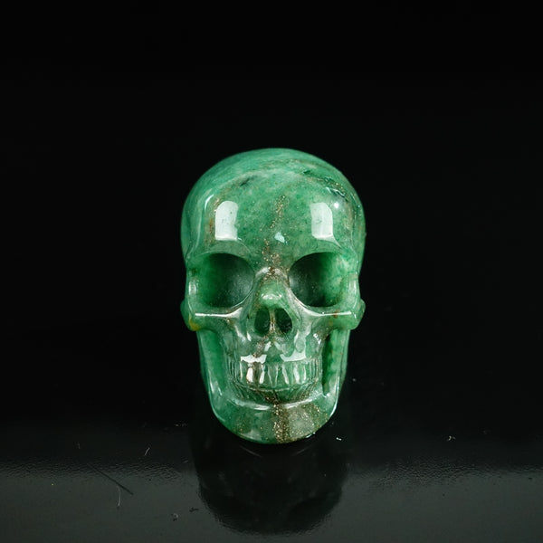 2.2" Green Aventurine Crystal Skull Carving - Unique Piece #GA13