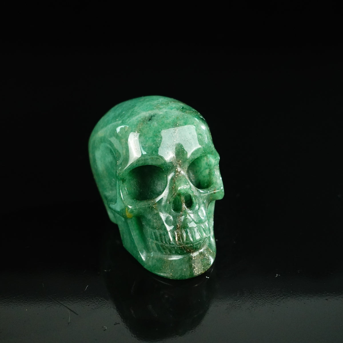 2.2" Green Aventurine Crystal Skull Carving - Unique Piece #GA13