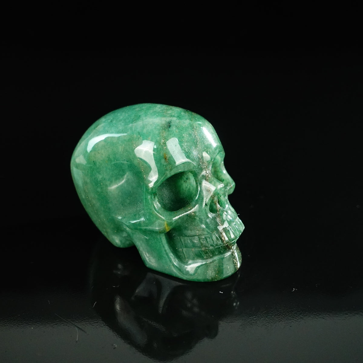 2.2" Green Aventurine Crystal Skull Carving - Unique Piece #GA13