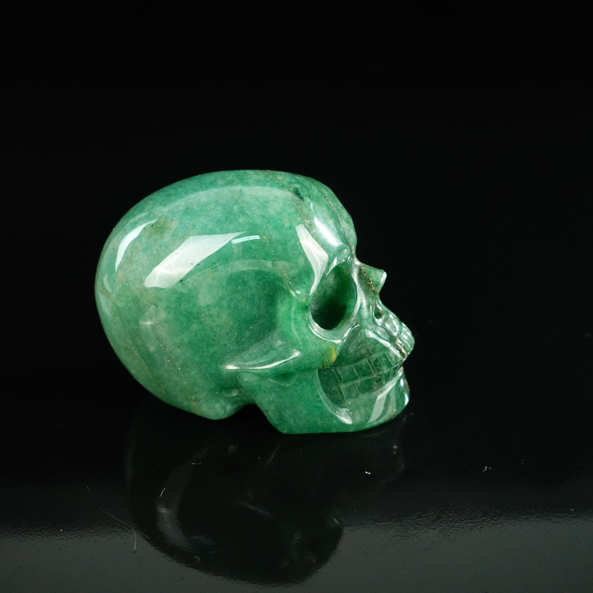 2.2" Green Aventurine Crystal Skull Carving - Unique Piece #GA13